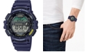 Casio Men's Digital Fishing Gear Blue Resin Strap Watch 47mm